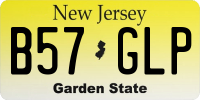 NJ license plate B57GLP