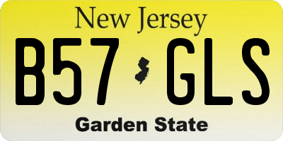 NJ license plate B57GLS