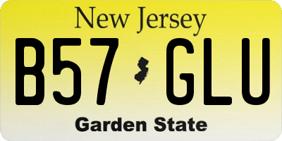 NJ license plate B57GLU