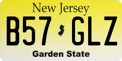 NJ license plate B57GLZ