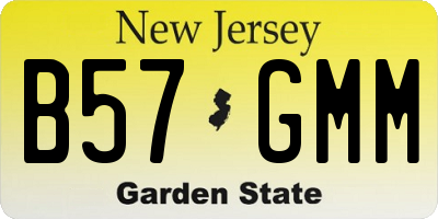 NJ license plate B57GMM