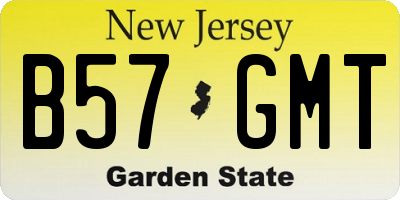 NJ license plate B57GMT