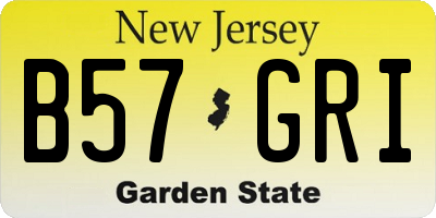 NJ license plate B57GRI