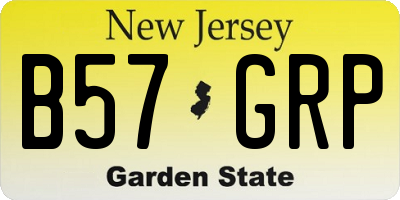 NJ license plate B57GRP