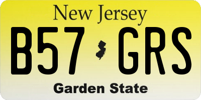 NJ license plate B57GRS