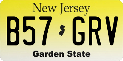 NJ license plate B57GRV