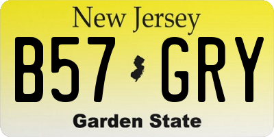NJ license plate B57GRY