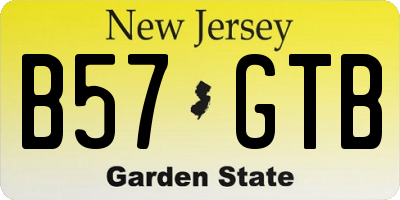 NJ license plate B57GTB