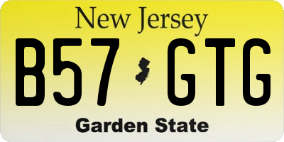NJ license plate B57GTG
