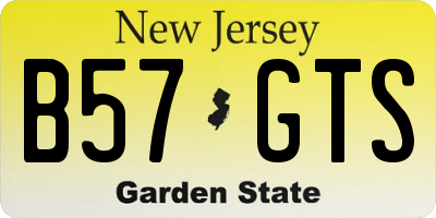NJ license plate B57GTS