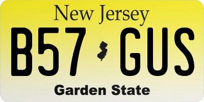 NJ license plate B57GUS