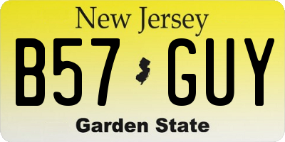 NJ license plate B57GUY