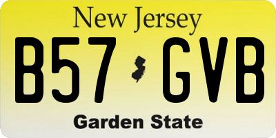 NJ license plate B57GVB