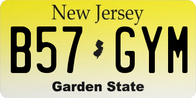 NJ license plate B57GYM