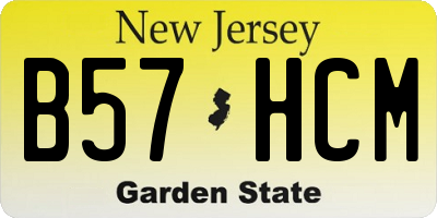 NJ license plate B57HCM
