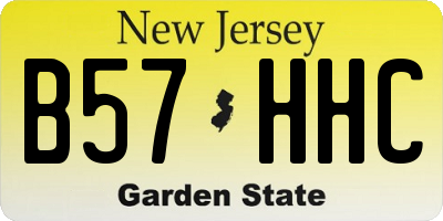 NJ license plate B57HHC