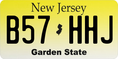 NJ license plate B57HHJ