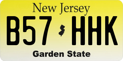 NJ license plate B57HHK