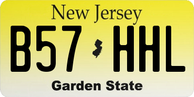 NJ license plate B57HHL