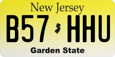 NJ license plate B57HHU