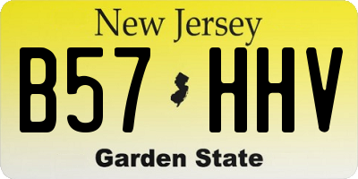 NJ license plate B57HHV
