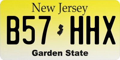 NJ license plate B57HHX