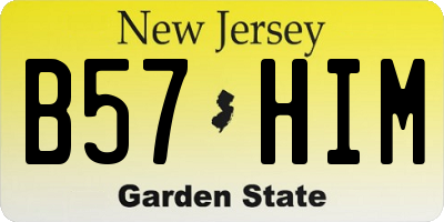 NJ license plate B57HIM