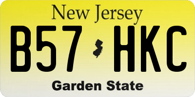 NJ license plate B57HKC