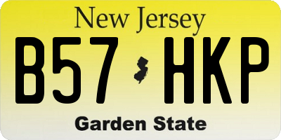 NJ license plate B57HKP