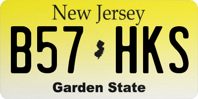 NJ license plate B57HKS