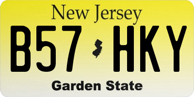 NJ license plate B57HKY