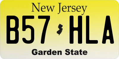 NJ license plate B57HLA