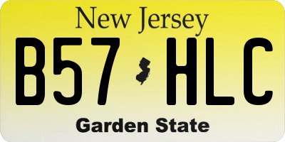 NJ license plate B57HLC