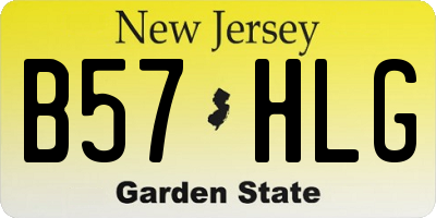 NJ license plate B57HLG