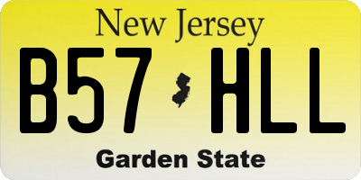 NJ license plate B57HLL