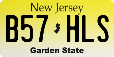 NJ license plate B57HLS