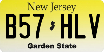 NJ license plate B57HLV