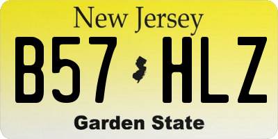 NJ license plate B57HLZ