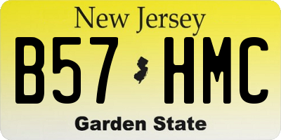 NJ license plate B57HMC