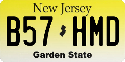NJ license plate B57HMD