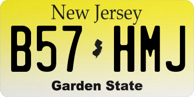 NJ license plate B57HMJ