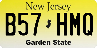 NJ license plate B57HMQ