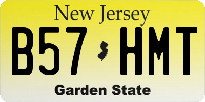 NJ license plate B57HMT
