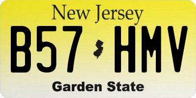NJ license plate B57HMV