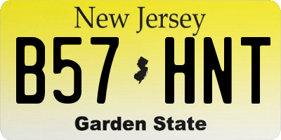 NJ license plate B57HNT
