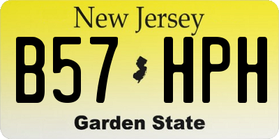 NJ license plate B57HPH