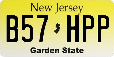 NJ license plate B57HPP