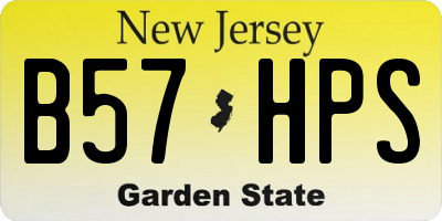 NJ license plate B57HPS