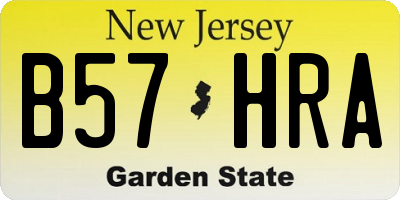 NJ license plate B57HRA