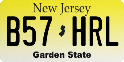 NJ license plate B57HRL